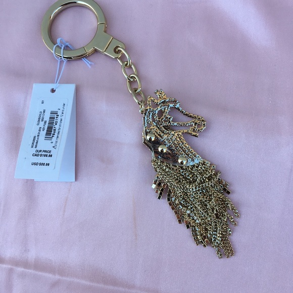 Kate Spade Rhinestone Horse Gold Key Fob - Picture 2 of 4
